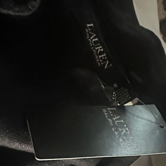 RALPH LAUREN Black Short-Linen Sleeve Button Front Shirt - Women's Top - Picture 3 of 6